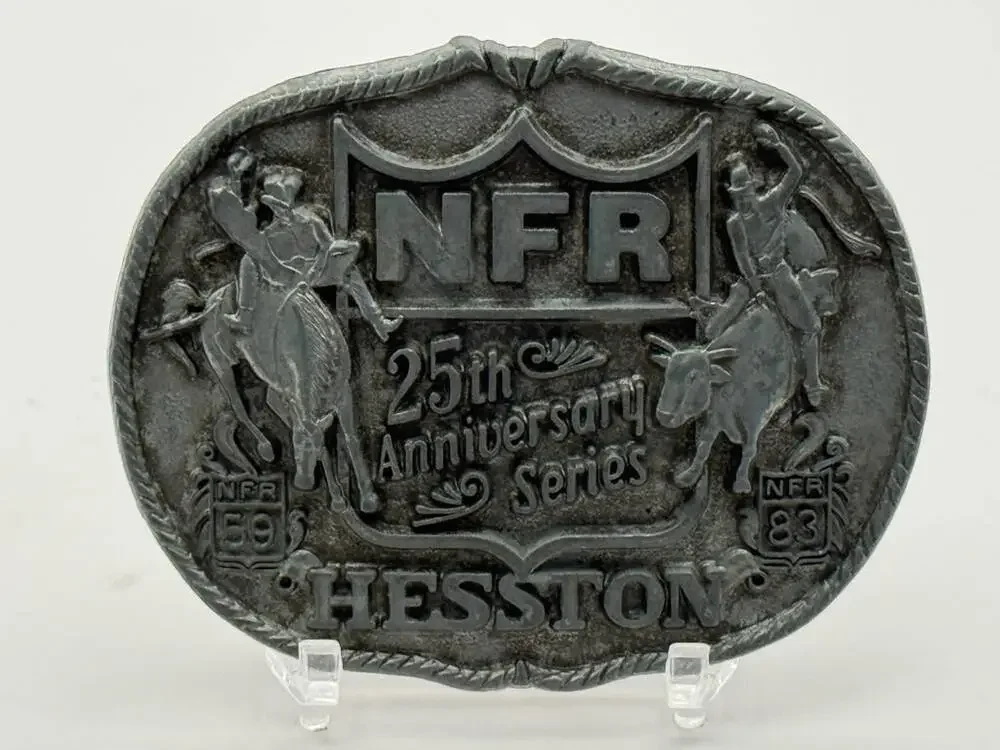 NFR 25th Aniversary Rodeo Belt Buckle Vintage Western Collectible USA